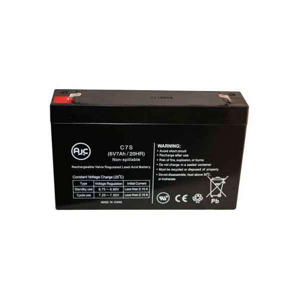 Battery Clerk AJC GS Portalac PE6V7.2F1 6V 7Ah Sealed Lead Acid Battery PE6V7.2F1-GS-Portalac-6V-7Ah-SLA - main